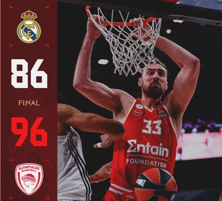 Euroleague: Τρένο ο Ολυμπιακός, πέρασε και από τη Μαδρίτη! - Αποτελέσματα και βαθμολογία