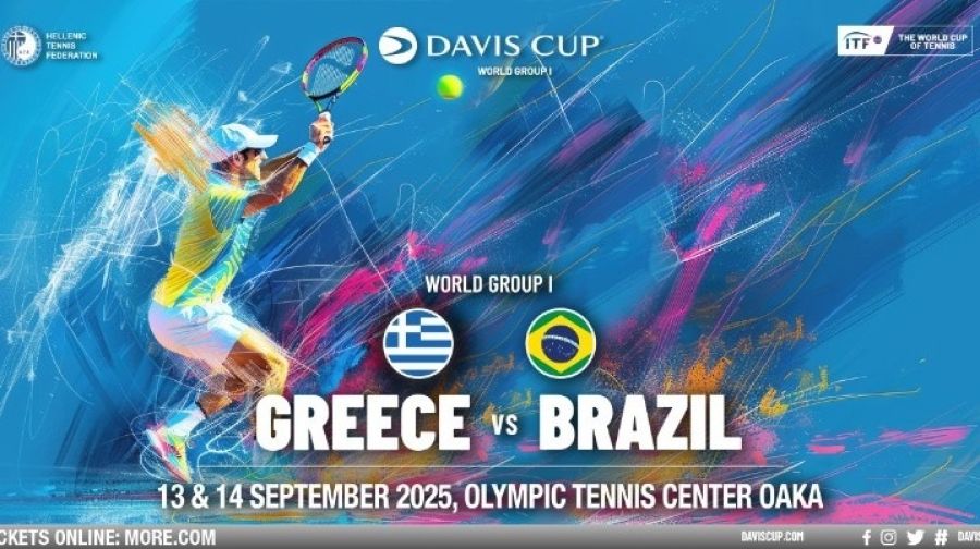 Davis Cup: Οι συνθέσεις για τη μάχη Ελλάδα - Βραζιλία στο ΟΑΚΑ