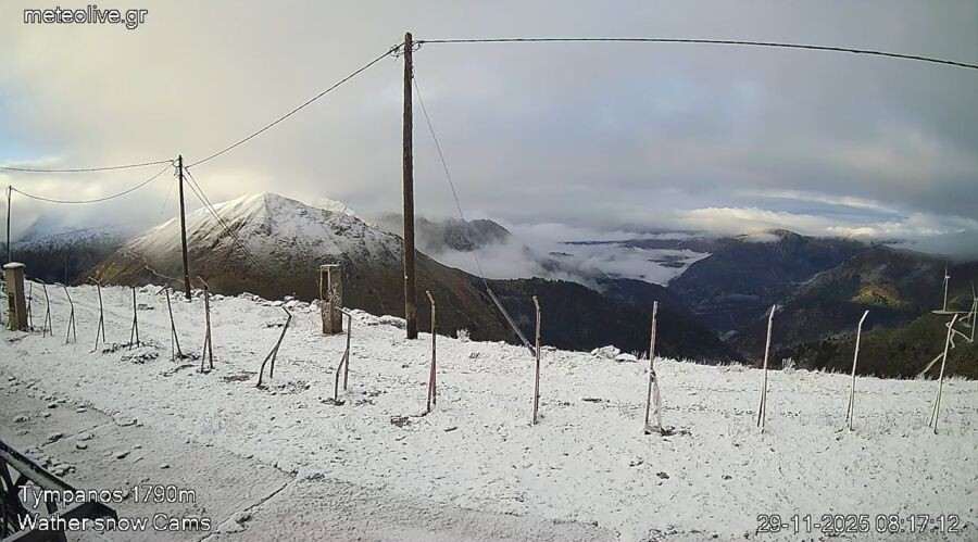 Κακοκαιρία "Adel": Στα λευκά οι κορυφές των βουνών στην Αργιθέα και την ευρύτερη περιοχή των Αγράφων