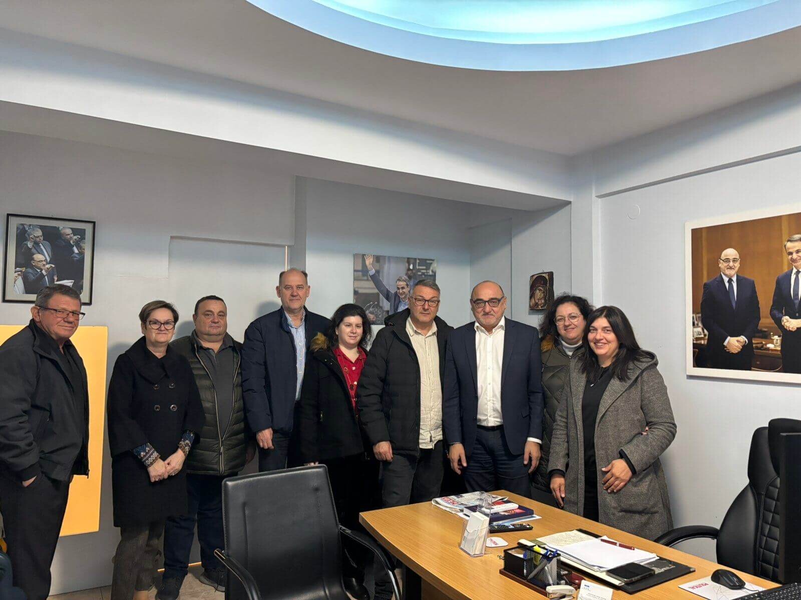 Εποικοδομητική Επίσκεψη του Προέδρου της ΔΗΜ.Τ.Ο. Καρδίτσας Β. Σιώκα και των Συμβούλων του στον Βουλευτή Αρ. Σπάνια