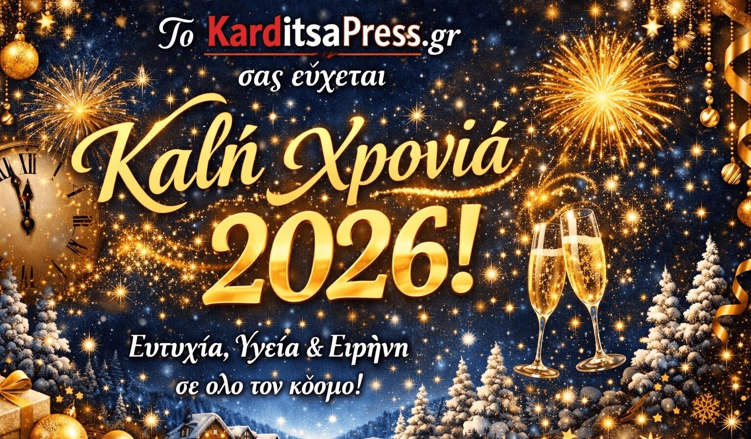 «Καλή Χρονιά 2026, με υγεία, αγάπη και ευτυχία!»