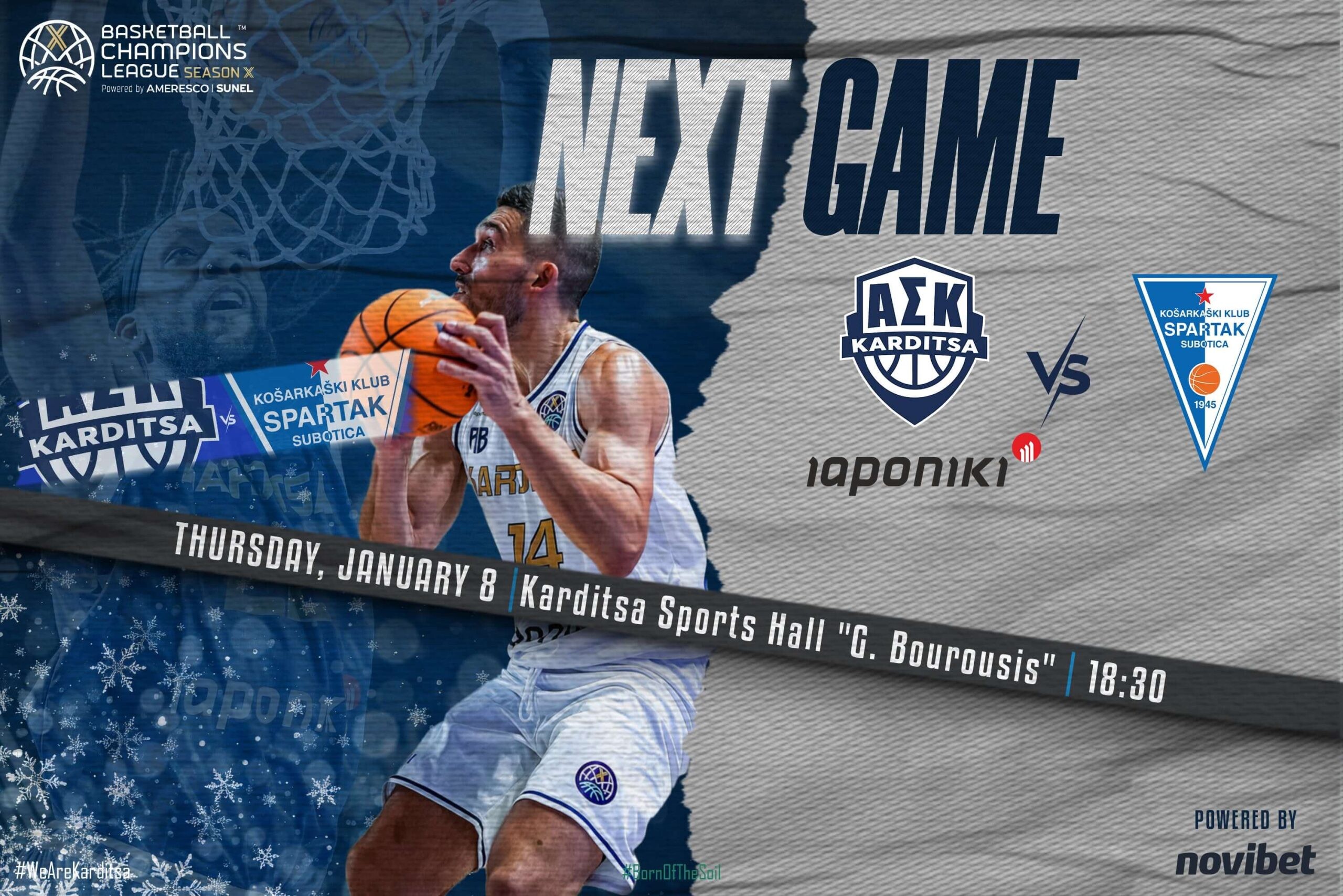 Το μεγάλο ραντεβού της Καρδίτσας: ΑΣΚ – Σουμπόντιτσα με φόντο τους «16» του BCL!