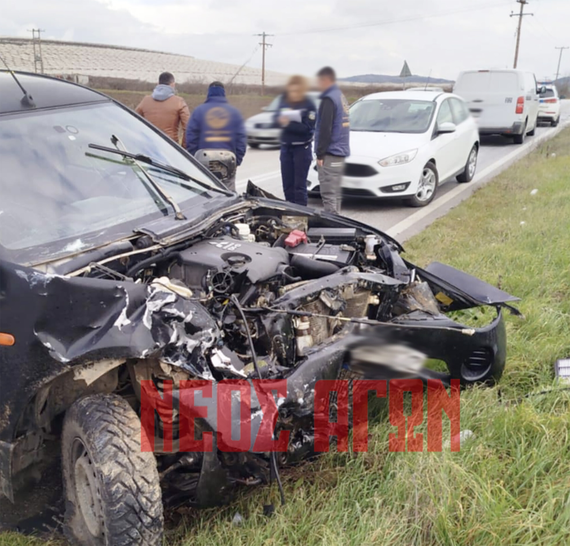 Τροχαίο με μετωπική σύγκρουση στις στροφές της Συκεώνας στο δρόμο Καρδίτσα - Λάρισα- ένας τραυματίας (ΦΩΤΟ)