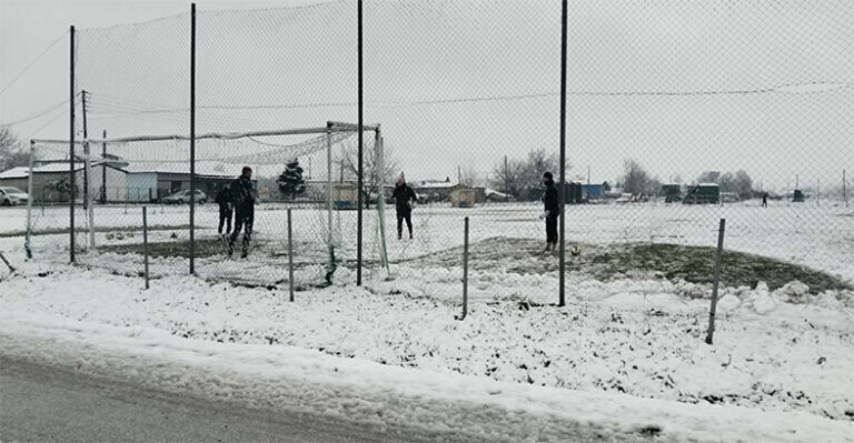 Μέσα στο χιόνι η προπόνηση της Αναγέννησης (video)