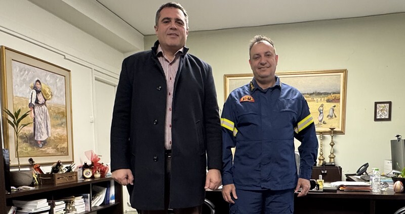 Εθιμοτυπική συνάντηση του Αντιπεριφερειάρχη Καρδίτσας με τον νέο Διοικητή της Πυροσβεστικής
