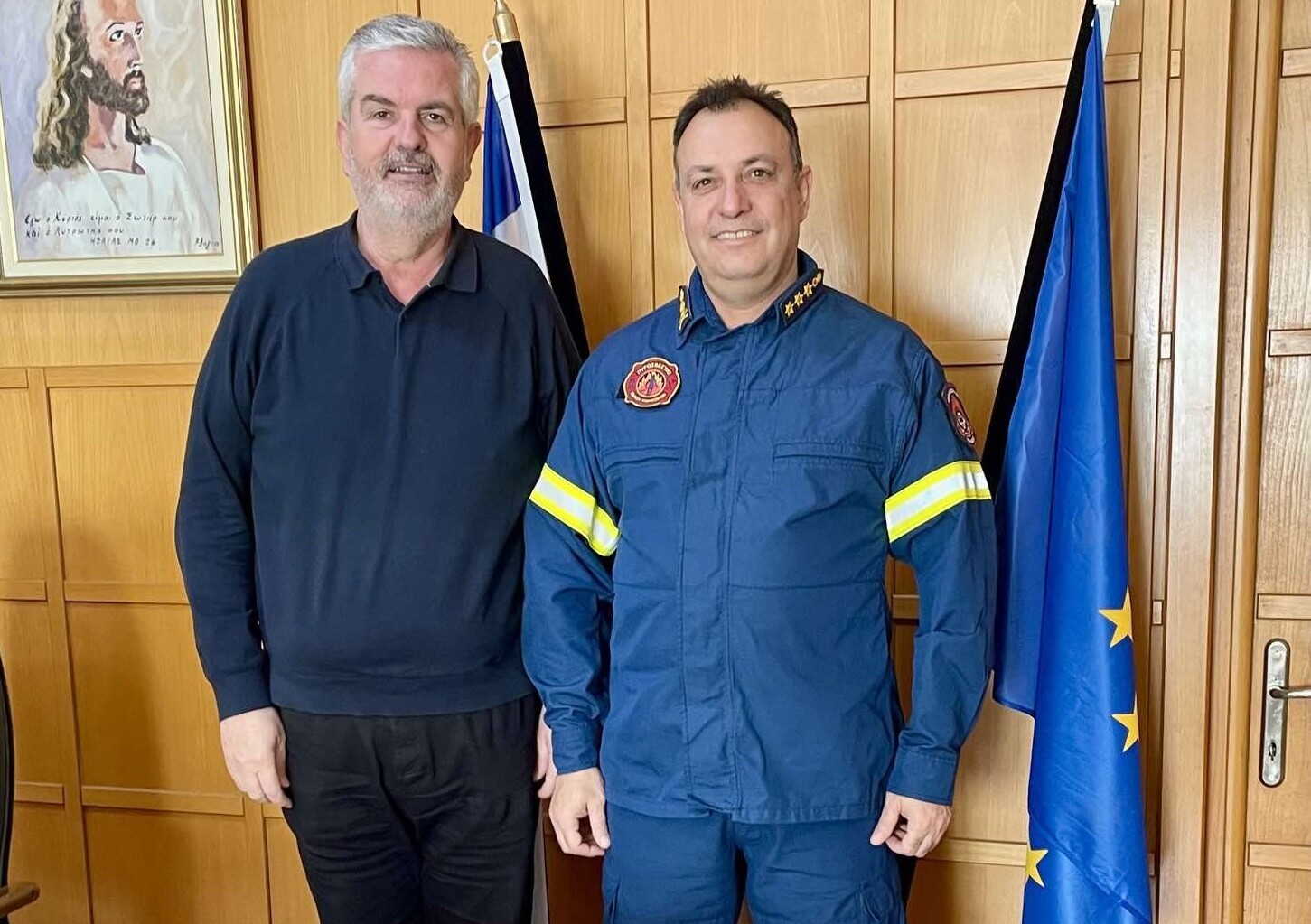 Εθιμοτυπική επίσκεψη του νέου Διοικητή Πυροσβεστικών Υπηρεσιών στον Δήμαρχο Σοφάδων