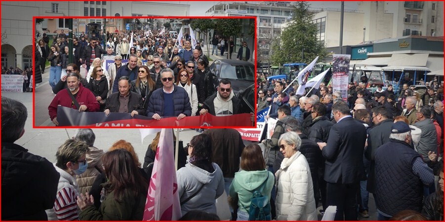 «Δικαιοσύνη» βροντοφώναξε η Καρδίτσα για την τραγωδία των Τεμπών