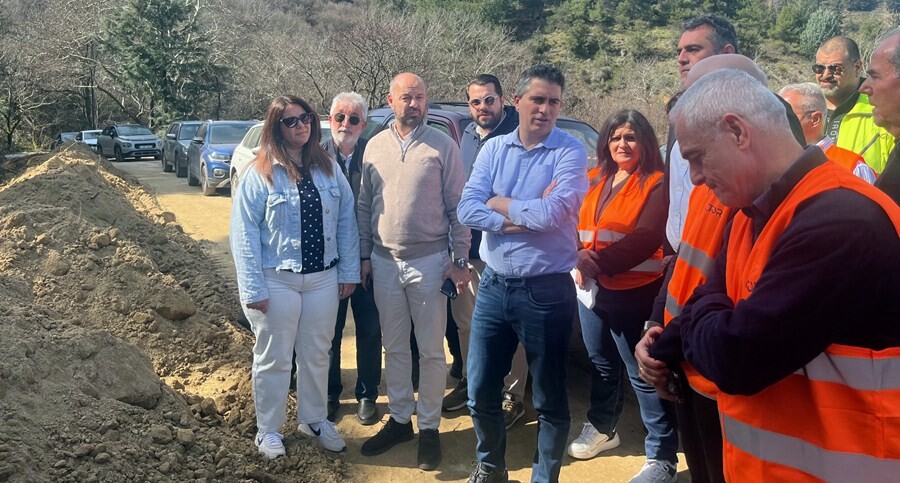Επίσκεψη του Υπουργού Υποδομών Χρίστου Δήμα στον Δήμο Μουζακίου - Αυτοψία στα έργα αποκατάστασης