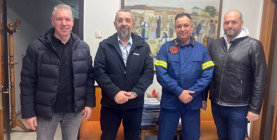 Επίσκεψη του Διοικητή των πυροσβεστικών υπηρεσιών στο επιμελητήριο Καρδίτσας
