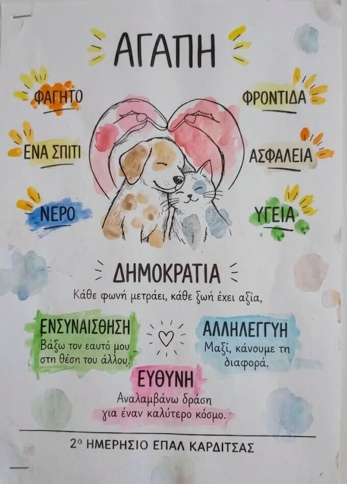 «Μαθήματα Φιλοζωίας στο 2ο Ημερήσιο ΕΠΑΛ Καρδίτσας: Μια πολυδιάστατη εκπαιδευτική δράση»