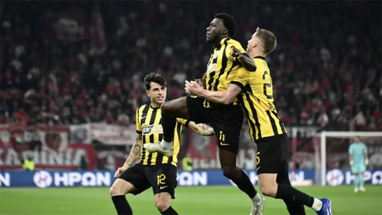 Μεγάλη νίκη της ΑΕΚ στο Καραϊσκάκη επί του Ολυμπιακού (0-1)