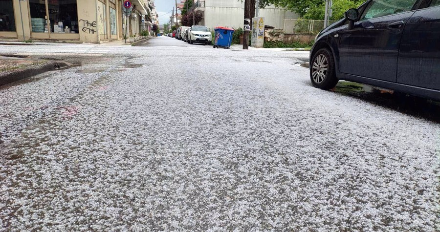 Ισχυρή χαλαζόπτωση στην Καρδίτσα