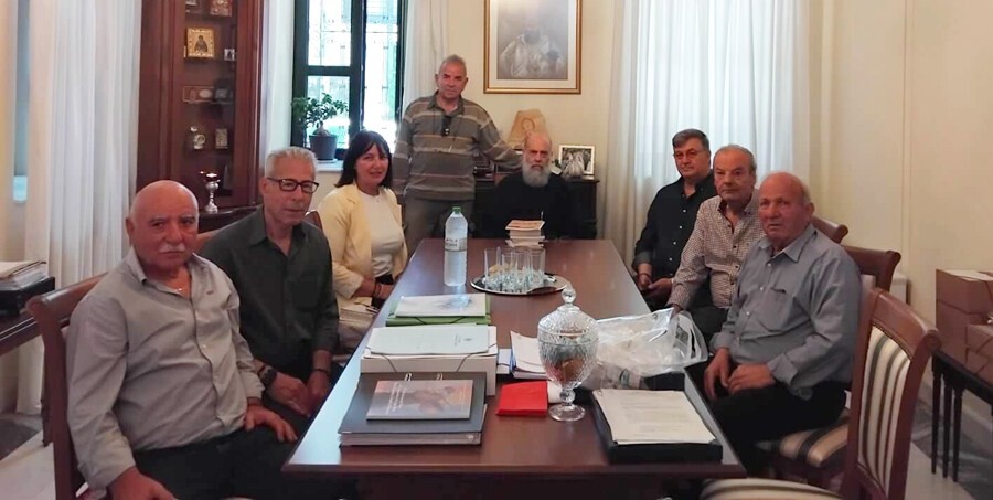 Εθιμοτυπική επίσκεψη του νέου Δ.Σ. Συνταξιούχων Εμπόρων στον Σεβασμιώτατο κ. Τιμόθεο