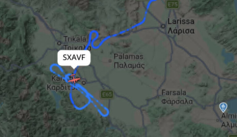 Mεταμεσονύκτια καταιγίδα στο Ν. Καρδίτσας και πτήση αντιχαλαζικής προστασίας