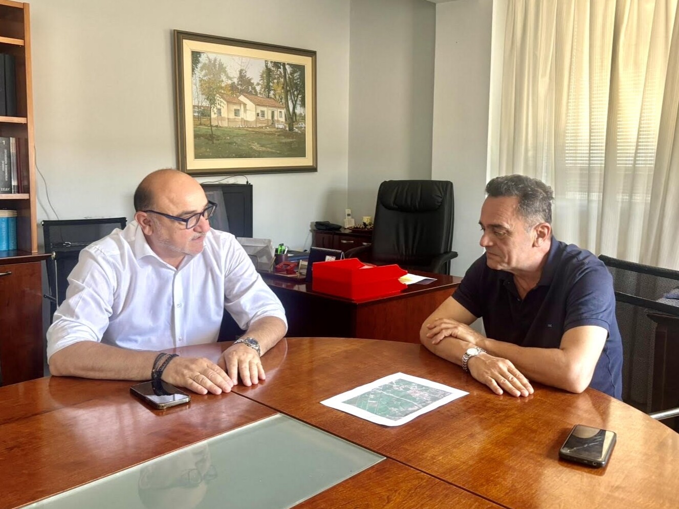 Τέλης Σπάνιας: Συνάντηση εργασίας με τον νέο Πρόεδρο της ΔΕΥΑΚ  κ. Χάρη Παπαδημητρίου.