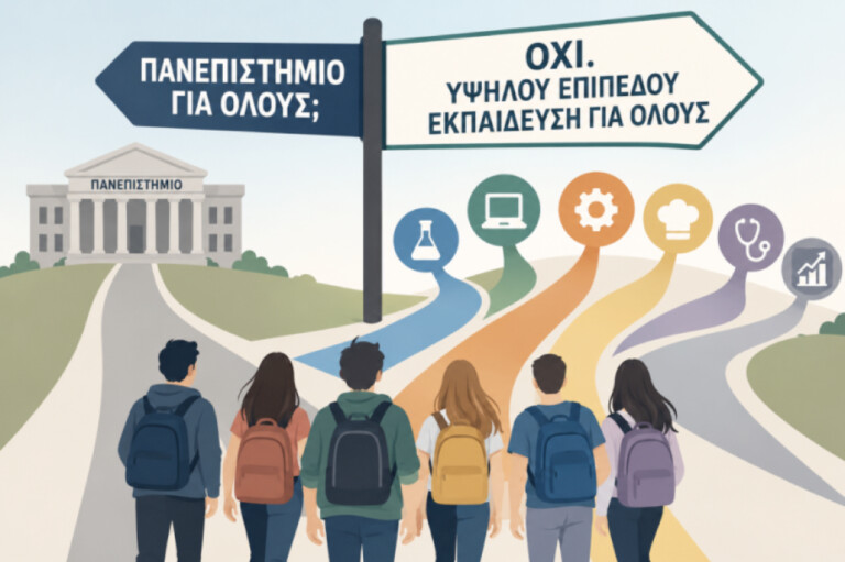 Πανεπιστήμιο για όλους; Όχι. Υψηλού  επιπέδου εκπαίδευση για όλους